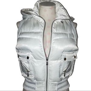 Palomares Puffer Hoodie Jacket Vest White